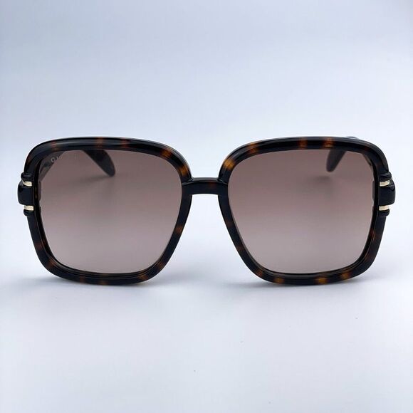 NEW Gucci GG1066S 002 Havana Brown Gradient Butterfly Women Sunglasses - Picture 4 of 12